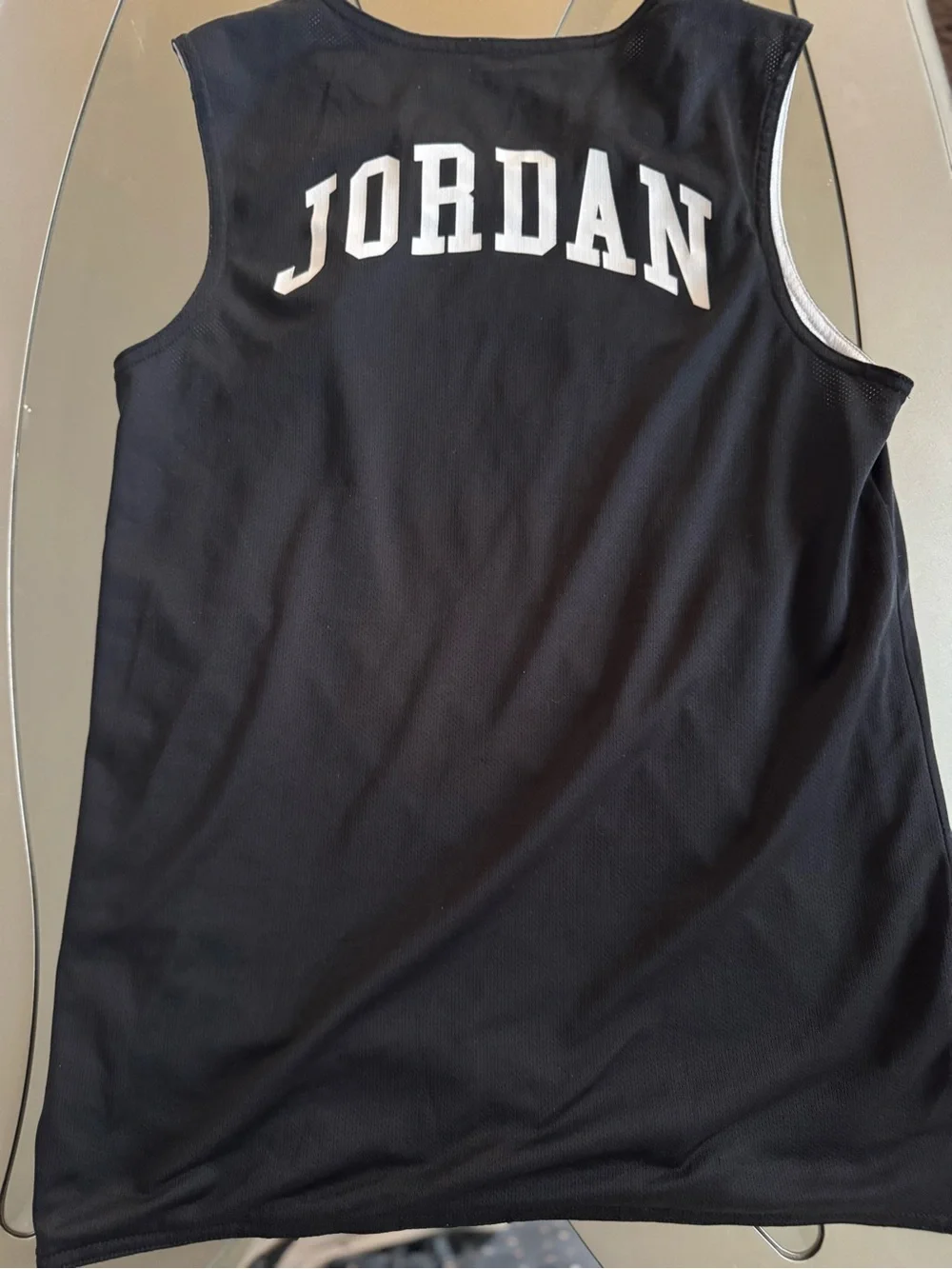 Jordan Mesh Basketball Jersey - White & Black